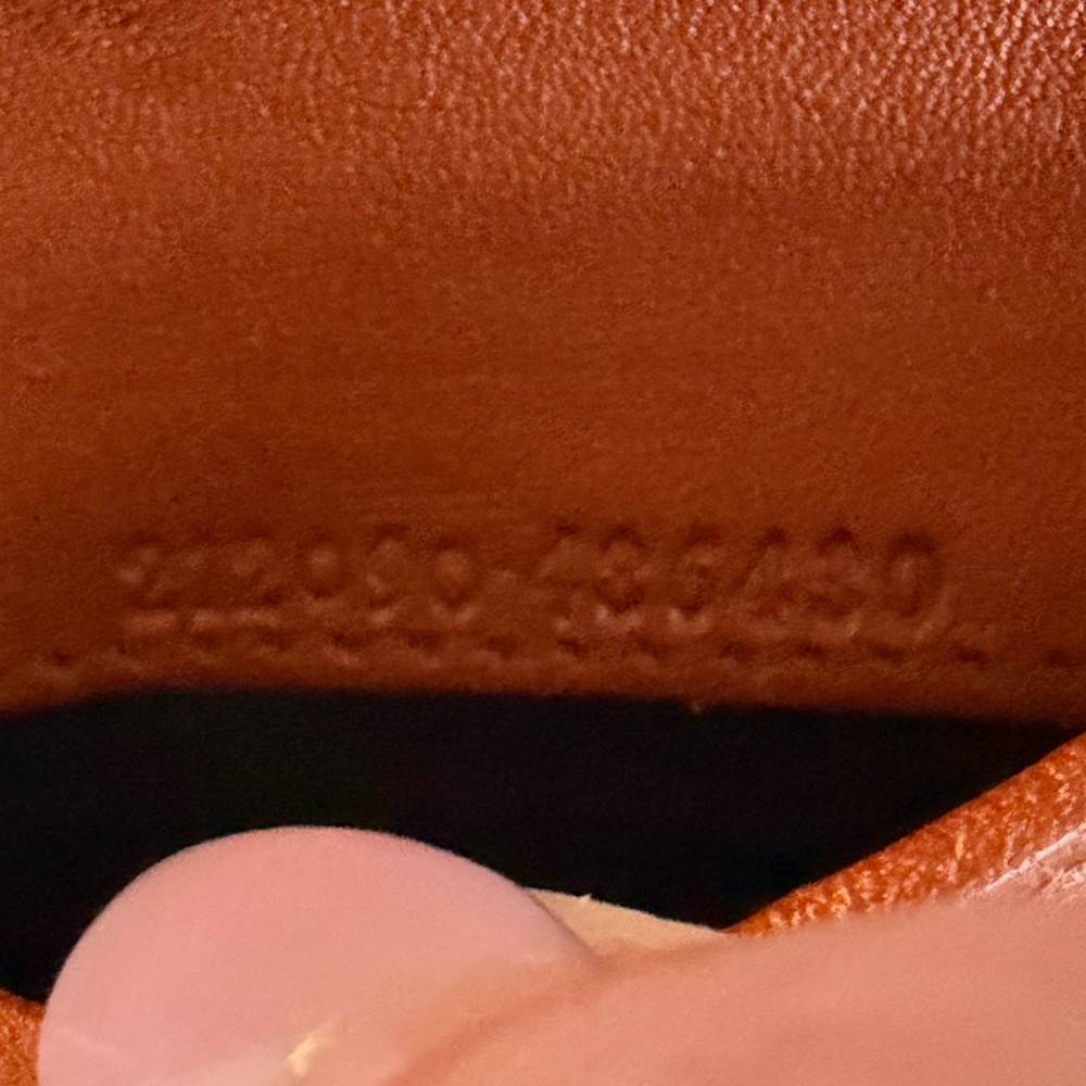 Gucci GG Supreme Canvas Bifold Wallet Orange Leather Trim - Picture 10 of 11